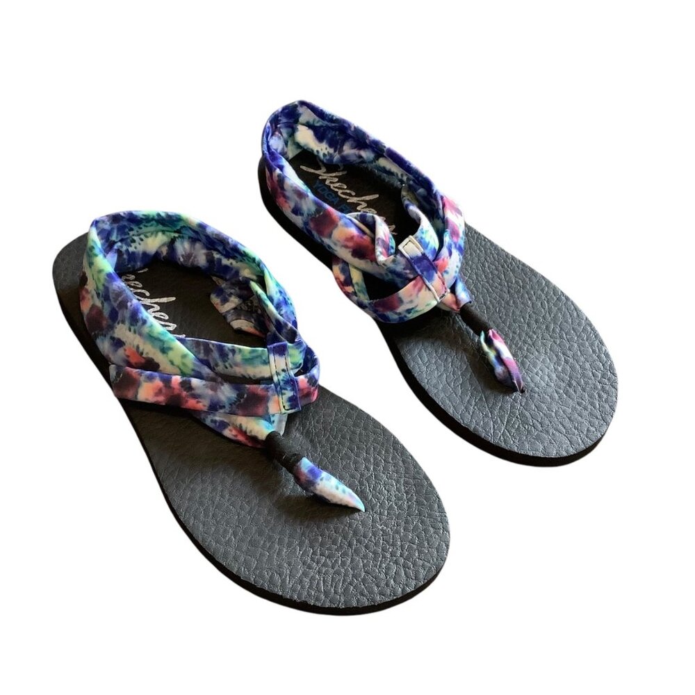 Skechers Womens Yoga Foam Tie-Dye Floral Thong Sandals Size‎ 11